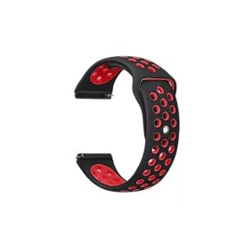 Univerzális Watch Szilikon sportszíj 22mm fekete-piros