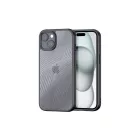 TPU+PC telefontok iPhone 15 Plus 6.7 colos Dux Ducis Aimo áttetsző hátlappal szürke kerettel