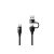 Usams SJ654 USB / Type-C / Type-C kábel 100W 1.2 m fekete