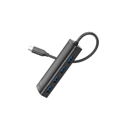 Hoco HB41 Easy Safety 4USB 3.0 Type-C Hub Fekete
