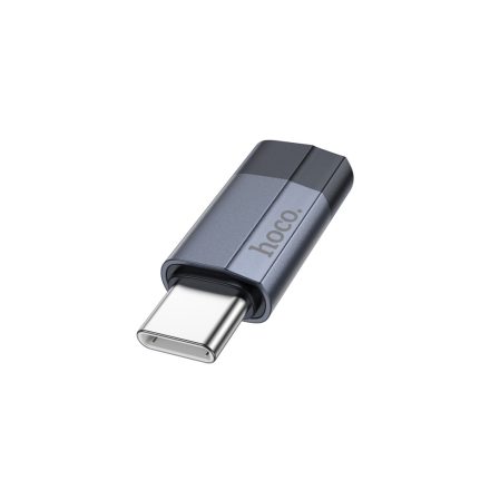 Hoco UA29 Lightning Female / USB Type-C Male Adapter Fekete