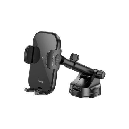 Hoco HW5 Journey Tapadókorongos Wireless Autós Telefontartó Fekete
