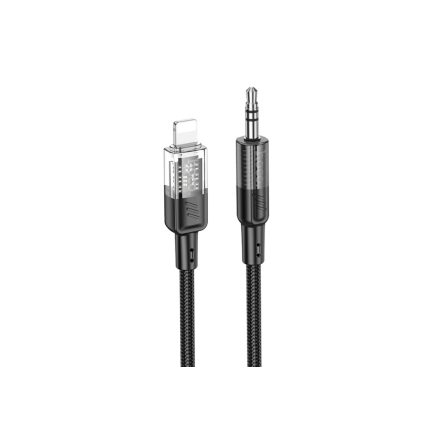 Hoco UPA27 Spirit Lightning / Jack Audio Átalakító 1.2 méter  fekete