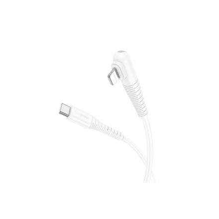 Borofone BX105 Corriente USB Type-C / Lightning PD 27W Kábel 1 méter fehér