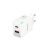 Borofone BN16 Tough Dupla Hálózati Töltő (USB - Type-C) PD45W Gan Fehér