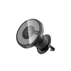 XO CX025 Mágneses Szellőzőrácsra Rögzíthető Wireless Autós Telefontartó fekete