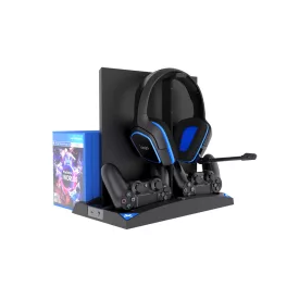   Ipega P4009 Multifunkciós állvány + 2 akkumulátor PS4 fekete