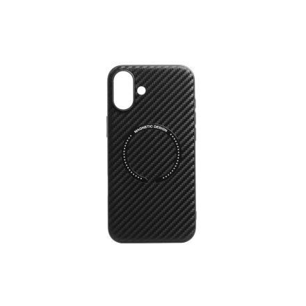Yooup Magnetic Mintás Iphone 16 Plus 6.7 TPU Tok Magsafe Kompatibilis Carbon fekete