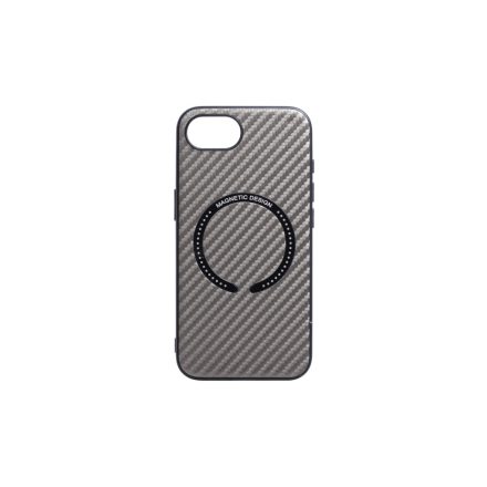YooUp Magnetic Mintás Iphone 16E TPU Tok Magsafe Kompatibilis Carbon Szürke