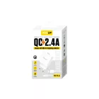 YooUp NC76-A + NB36-5G-1M Hálózati töltő 12W USB lightning kábellel fehér