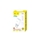 YooUp NC60-C(Z60) + NB36-CC-1M Dupla hálózati töltő (Type-C) PD 20W Type-C / Lightning kábellel fehér