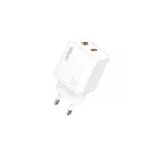 YooUp NC63-F Dupla hálózati töltő (Type-C) PD 40W fehér