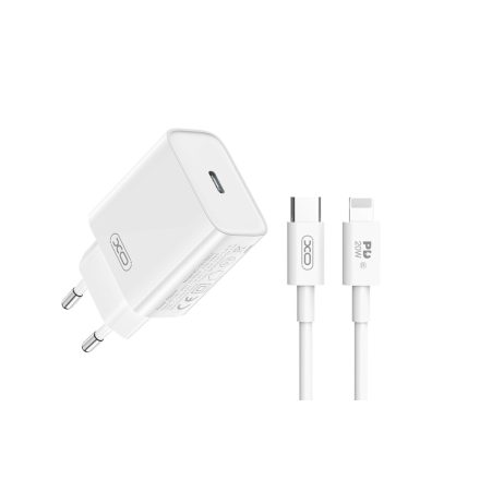 Xo Ce15 Hálózati Töltő (Type-C) PD 20W Type-C / Lightning Kábellel fehér