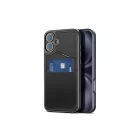 Dux Ducis Rafi Ii Iphone 16 Plus 6.7 Kártyatartós, Kitámasztós TPU-PU Tok Magsafe Kompatibilis fekete