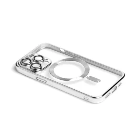   PJ Disc-a Iphone 15 Pro Max 6.7 TPU Tok Magsafe Kompatibilis Ezüst