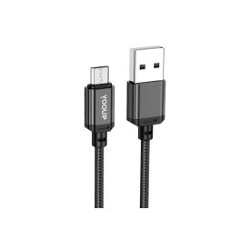 YooUp L07A Micro USB kábel 2.4A 2m fekete 