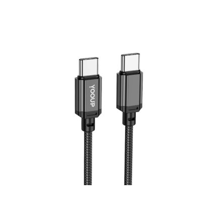 YooUp L07A USB Type-C / Type-C kábel 60W 2m fekete 