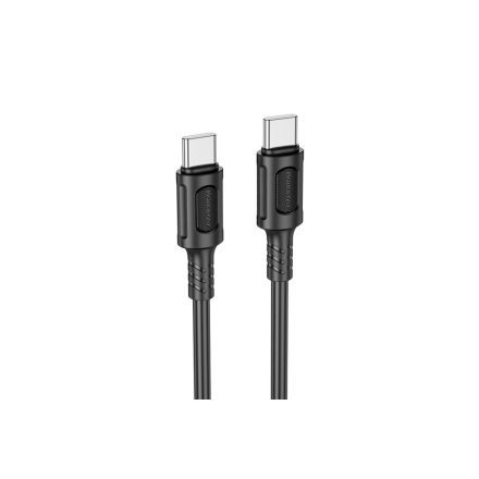 Borofone BX111 Feliz USB Type-C  /  Type-C 60W Kábel 1 Méter Fekete