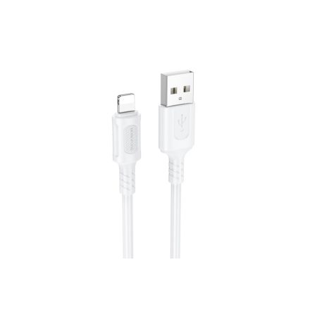 Borofone BX111 Feliz Lightning Kábel 2.4A 1 Méter Fehér