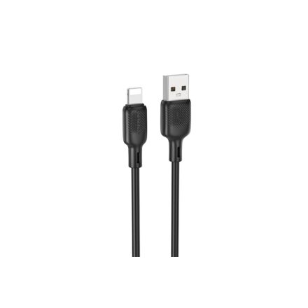 Borofone BX113 Lenny Lightning Kábel 2.4A 3 Méter Fekete