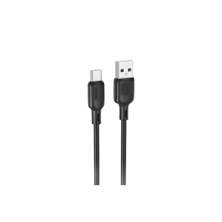 Borofone BX113 Lenny USB Type-C Kábel 2.4A 3 Méter Fekete