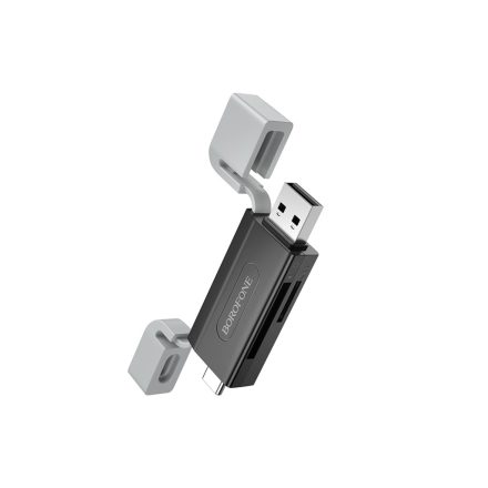 Borofone DH9 SD  /  TF Kártyaolvasó USB 2.0  /  Type-C Fekete