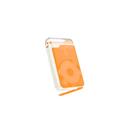 Borofone BJ69 Skillful Wireless Power Bank (Magsafe Kompatibilis) PD20W 10000mAh Fehér-sárga