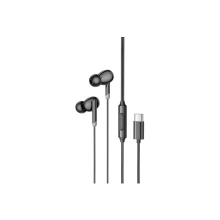 Borofone BM92 Refined Type-C Vezetékes Headset Fekete