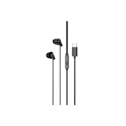 Borofone BM91 Refined Type-C Vezetékes Headset Fekete
