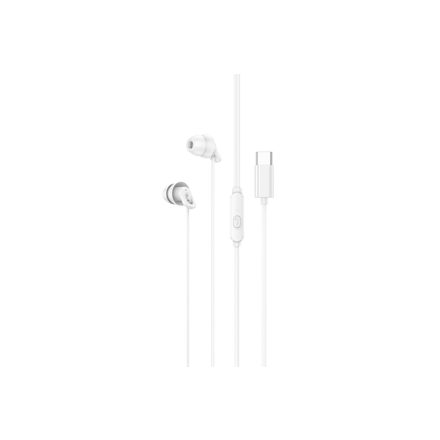 Borofone BM91 Refined Type-C Vezetékes Headset Fehér