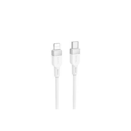 Hoco X109 Energy PD Silicone USB Type-C / Lightning Kábel PD 27W 1 Méter Fehér