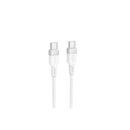 Hoco X109 Energy Silicone USB Type-C / Type-C Kábel 60W 1 Méter Fehér