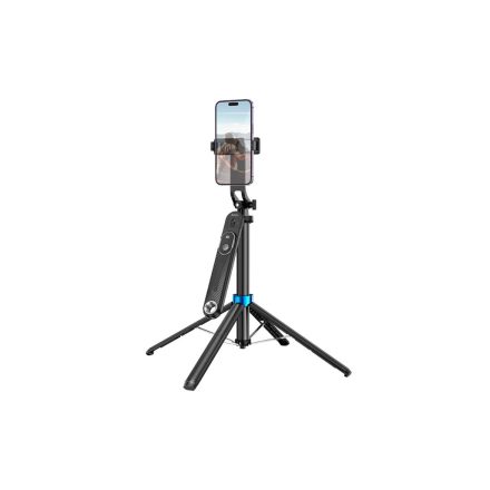 Hoco K22 Handy Live Broadcast Tripod Bluetooth Selfie Állvány Fekete