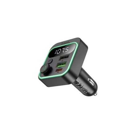 Hoco E85 Tiger Szivargyújtós (Autós) Töltővég Qc3.0 + Autós Fm Transmitter Fekete