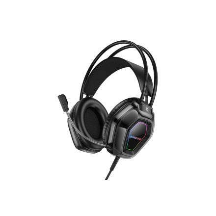 Borofone BO110 Fight Vezetékes Gamer Headset Fejhallgató Fekete
