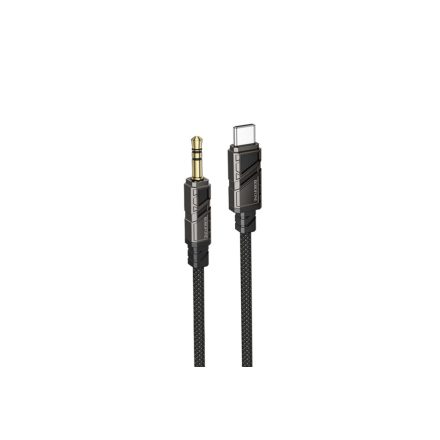 Borofone Bl22 Dignity Digital Aux USB Type-C  /  Jack Kábel 1 Méter DAC Fekete