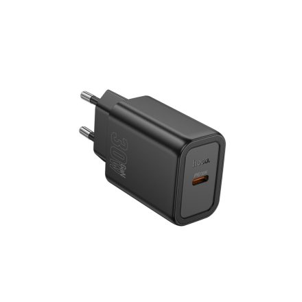 Hoco N62 Gentle Hálózati Gyorstöltő (Type-C) (PD) 30W Fekete