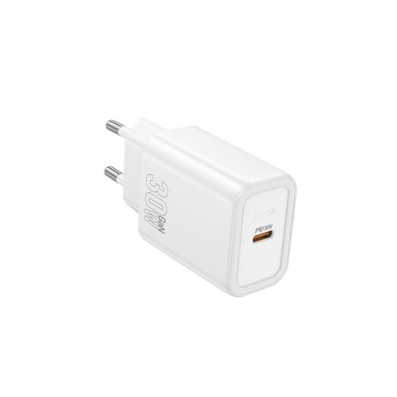 Hoco N62 Gentle Hálózati Gyorstöltő (Type-C) (PD) 30W Fehér
