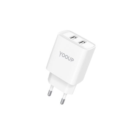Yooup NN96-B Dupla Hálózati Töltő 12W Fehér