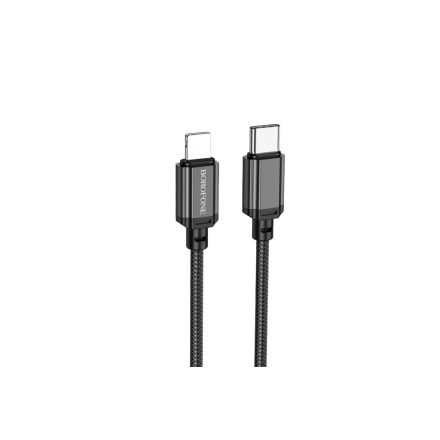 Borofone Bx87 Sharp USB Type-C  /  Lightning 20W Kábel 2 Méter Fekete
