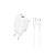 Borofone BN27 Fuente Hálózati Gyorstöltő USB - Type-C QC3.0 + PD 20W Type-C / Type-C Kábellel Fehér