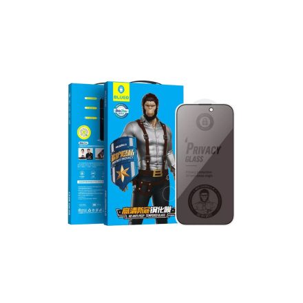 Blueo Full Cover Anti-peep Iphone 16 Pro Max 6.9 Üvegfólia Fekete