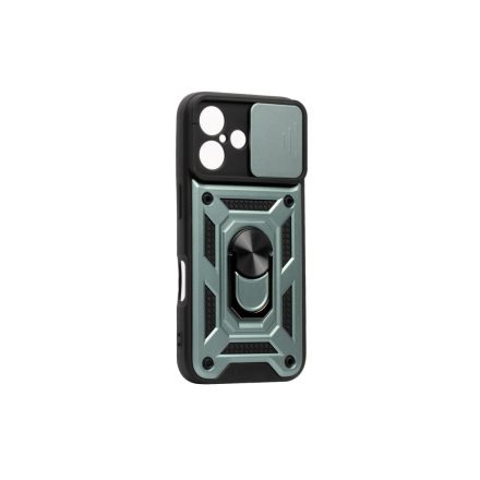 Hybrid Armor Camshield Iphone 16 Plus 6.7 ütésálló hátlap, tok kameravédővel, Zöld