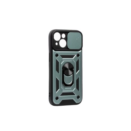 Hybrid Armor Camshield Iphone 15 6.1 ütésálló hátlap, tok kameravédővel, Zöld