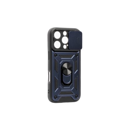 Hybrid Armor Camshield Iphone 15 Pro 6.1 ütésálló hátlap, tok kameravédővel, Kék