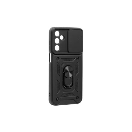Hybrid Armor Camshield Samsung Galaxy A16 5G A166b ütésálló hátlap, tok kameravédővel, Fekete