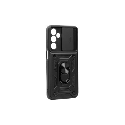 Hybrid Armor Camshield Samsung Galaxy A55 5G A556b ütésálló hátlap, tok kameravédővel, Fekete