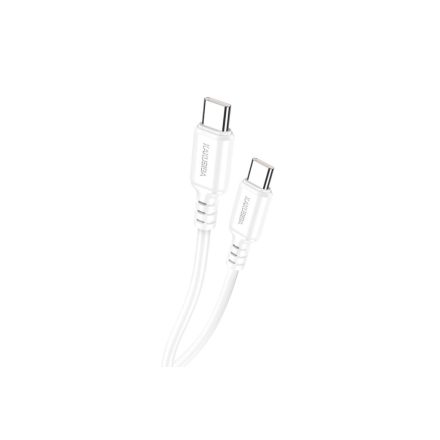 Kakusiga KSC-982 Weimeng USB Type-C / Type-C Kábel 3A 1 Méter Fehér