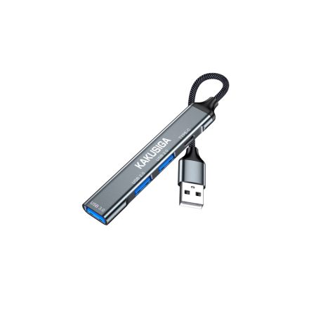 Kakusiga Ksc-1416 Guozhi 4 in 1 USB A / USB A / Type-C USB HUB Ezüst/fekete