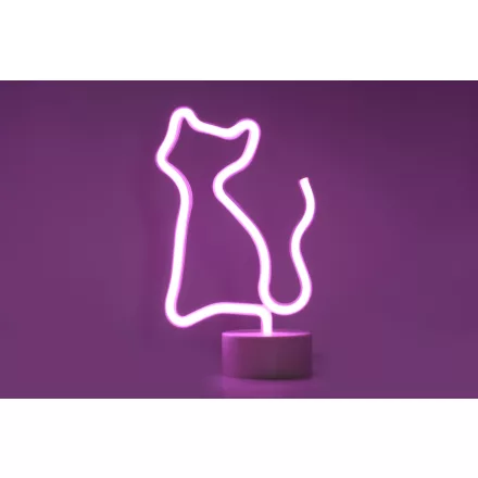 YOOUP Cat Pink LED asztali neon dekoráció